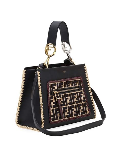 fendi runaway leather shoulder bag|fendi leather handbags.